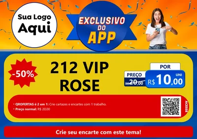 Modelo de Cartaz para Cartaz A4 Horizontal com o tema Exclusivo do Aplicativo para Perfumes