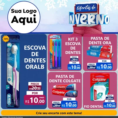 Modelo de Rede Social para Feed Facebook com o tema Ofertas de Inverno para Higiene Pessoal