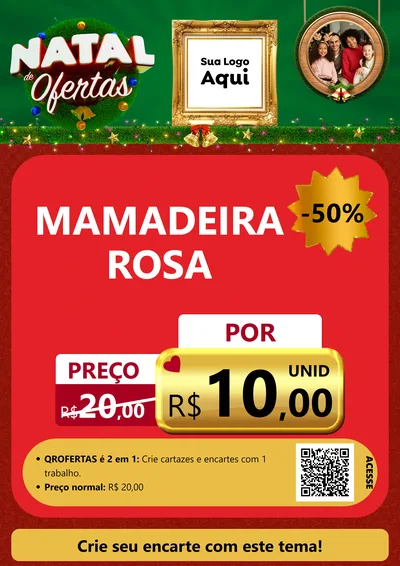 Modelo de Cartaz para Cartaz A4 Vertical com o tema Natal de Ofertas para Bebês