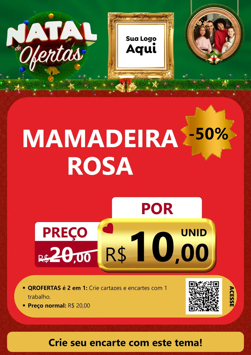 Modelo de Cartaz para Cartaz A4 Vertical com o tema Natal de Ofertas para Bebês