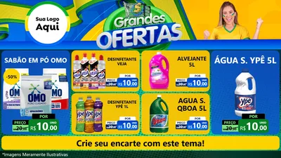 Modelo de TV para TV Horizontal com o tema Grandes Ofertas para Produtos de Limpeza