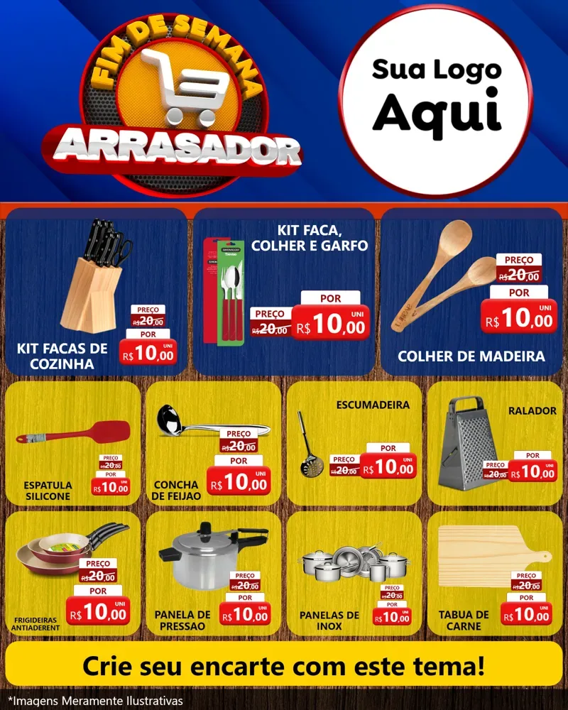 Modelo de Rede Social para Feed Instagram com o tema Fim De Semana Arrasador para Utilidades Domésticas