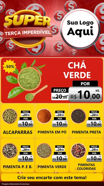 Modelo de Rede Social para Stories com o tema Super Terça Imperdível para Produtos Naturais