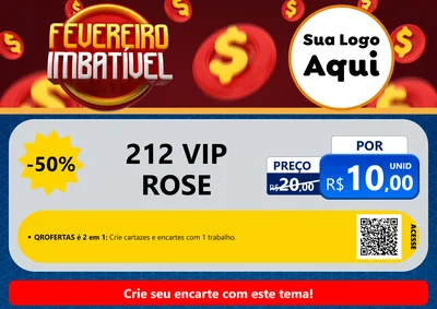 Modelo de Cartaz para Cartaz A4 Horizontal com o tema Fevereiro Imbatível para Perfumes