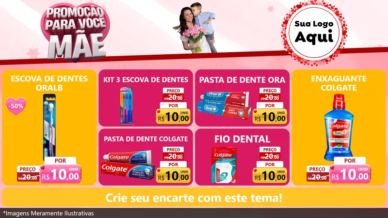 Modelo de TV para TV Horizontal com o tema Promoção Para Você Mãe para Higiene Pessoal
