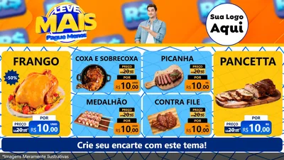 Modelo de TV para TV Horizontal com o tema Leve Mais, Pague Menos para Assados