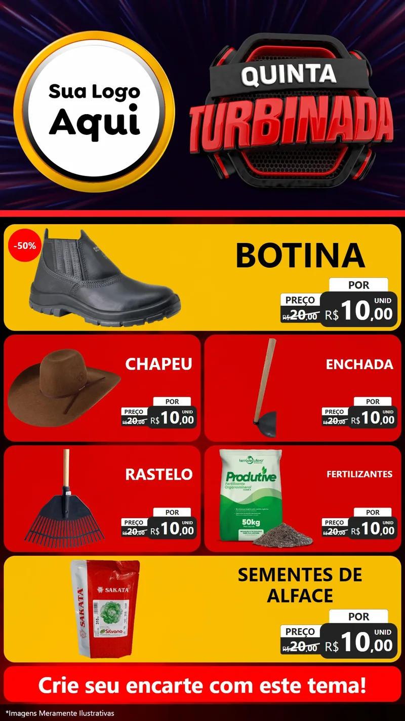 Modelo de TV para TV Vertical com o tema Quinta Turbinada para Agropecuária