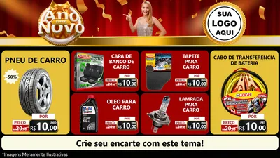 Modelo de TV para TV Horizontal com o tema Super Ano Novo para Auto peças