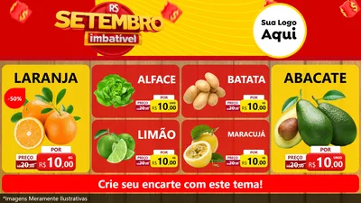 Modelo de TV para TV Horizontal com o tema Setembro Imbatível para Hortifrúti