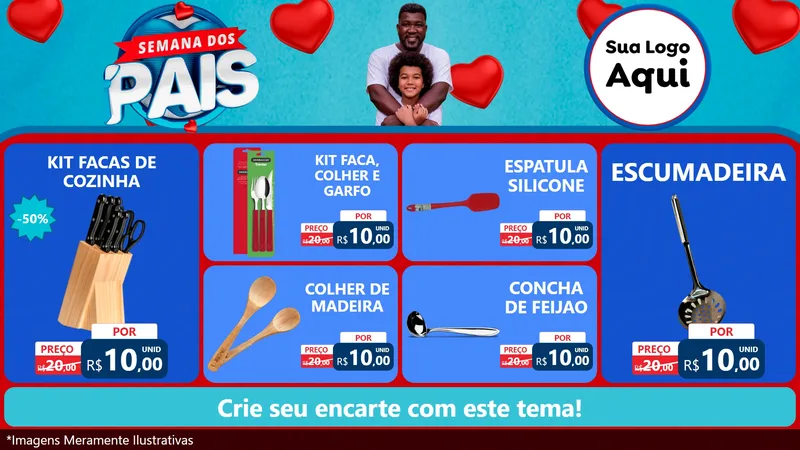 Modelo de TV para TV Horizontal com o tema Semana Dos Pais para Utilidades Domésticas