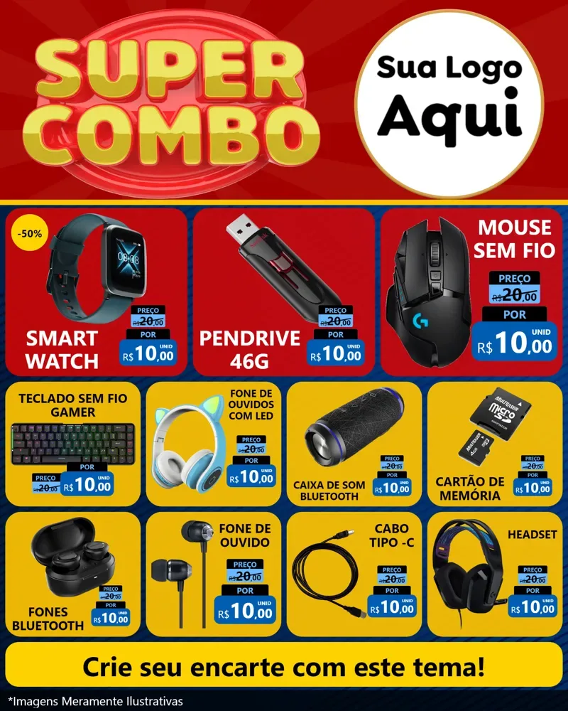 Modelo de Rede Social para Feed Instagram com o tema Super Combo para Informática