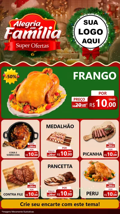 Modelo de Rede Social para Stories com o tema Alegria Em Família - Super Ofertas para Assados