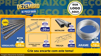 Modelo de TV para TV Horizontal com o tema Dezembro de Preço Baixo para Ferragens