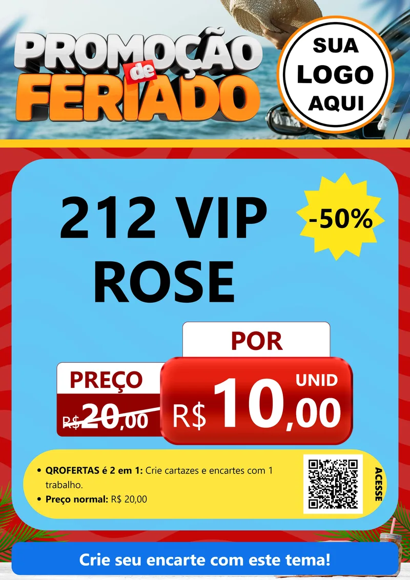 Modelo de Cartaz para Cartaz A4 Vertical com o tema Promoção de Feriado para Perfumes