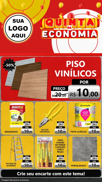 Modelo de Rede Social para Stories com o tema Quinta da Economia para Material para Construção