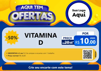 Modelo de Cartaz para Cartaz A4 Horizontal com o tema Aqui Tem Ofertas para Farmácia