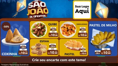 Modelo de TV para TV Horizontal com o tema São João Ofertas Imbatíveis! - Junina para Salgadaria