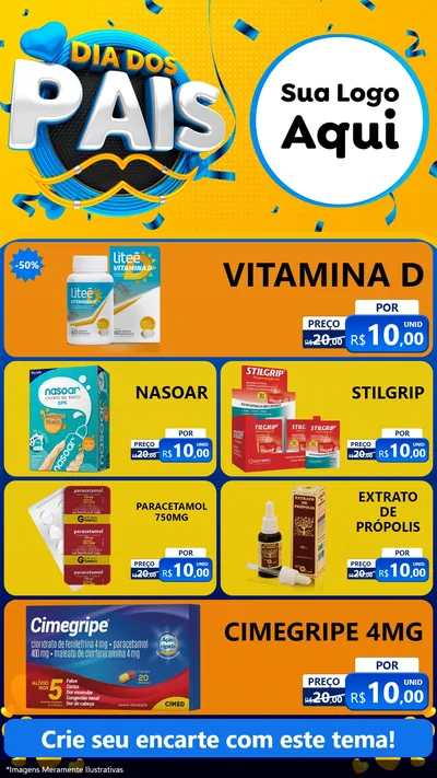 Modelo de TV para TV Vertical com o tema Dia dos Pais para Farmácia