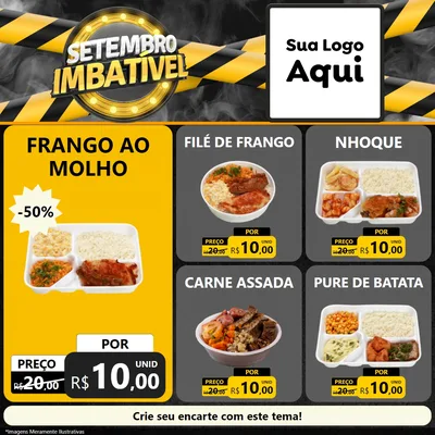 Modelo de Rede Social para Feed Facebook com o tema Setembro Imbatível para Restaurante
