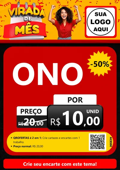 Modelo de Cartaz para Cartaz A4 Vertical com o tema Virada de Mês para Óticas