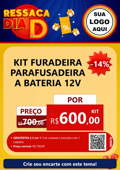 Modelo de Cartaz para Cartaz A4 Vertical com o tema Ressaca Dia D para Maquinas e Ferramentas
