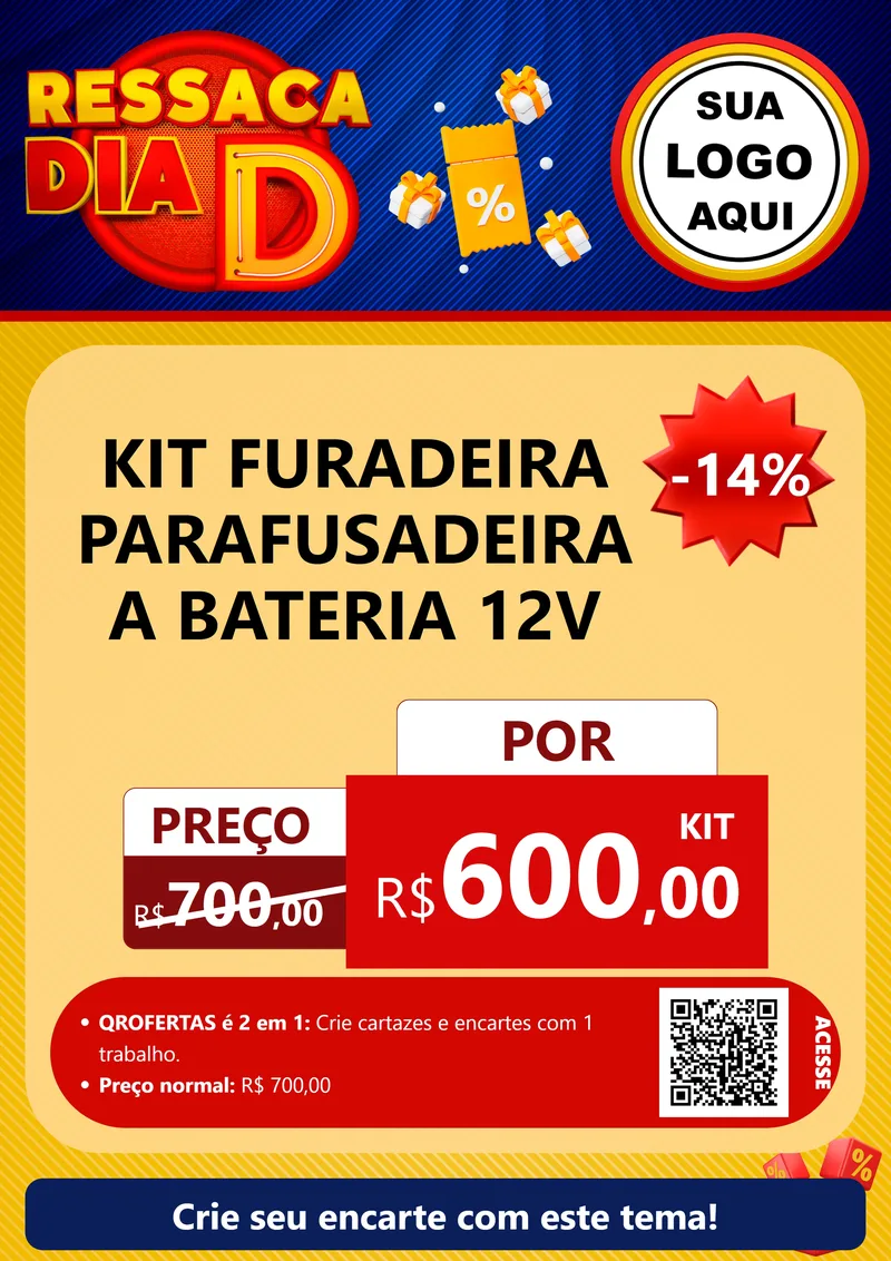 Modelo de Cartaz para Cartaz A4 Vertical com o tema Ressaca Dia D para Maquinas e Ferramentas