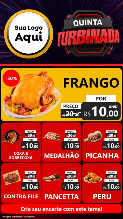 Modelo de Rede Social para Stories com o tema Quinta Turbinada para Assados