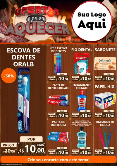 Modelo de Encarte para Encarte A4 Vertical com o tema Ofertas Para Aquecer para Higiene Pessoal