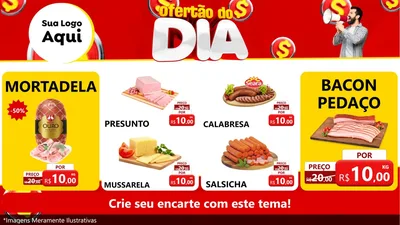 Modelo de TV para TV Horizontal com o tema Ofertão do dia para Frios e Laticínios