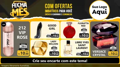 Modelo de TV para TV Horizontal com o tema Fecha Mês para Perfumes