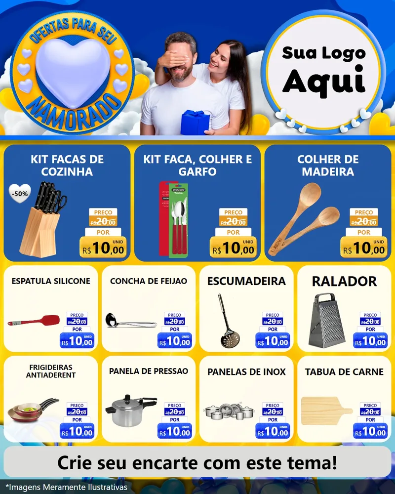 Modelo de Rede Social para Feed Instagram com o tema Ofertas Para Seu Namorado para Utilidades Domésticas