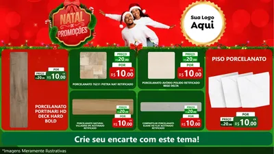 Modelo de TV para TV Horizontal com o tema Natal de Promoções para Pisos e revestimentos