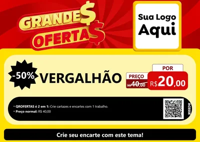 Modelo de Cartaz para Cartaz A4 Horizontal com o tema Grandes Ofertas para Ferragens