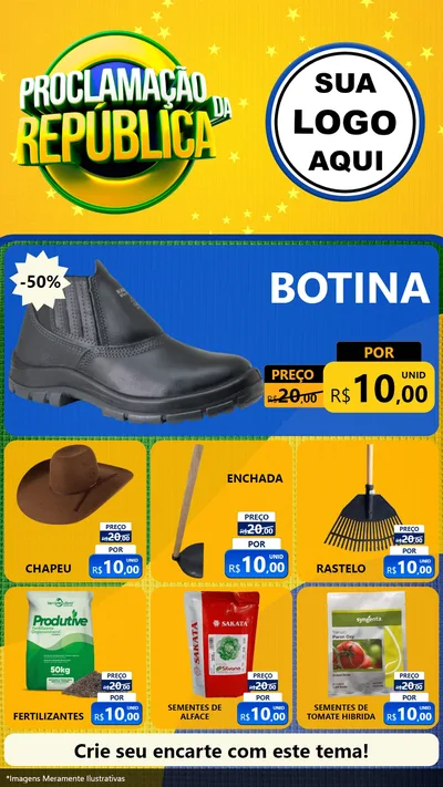 Modelo de Rede Social para Stories com o tema Proclamação da República para Agropecuária