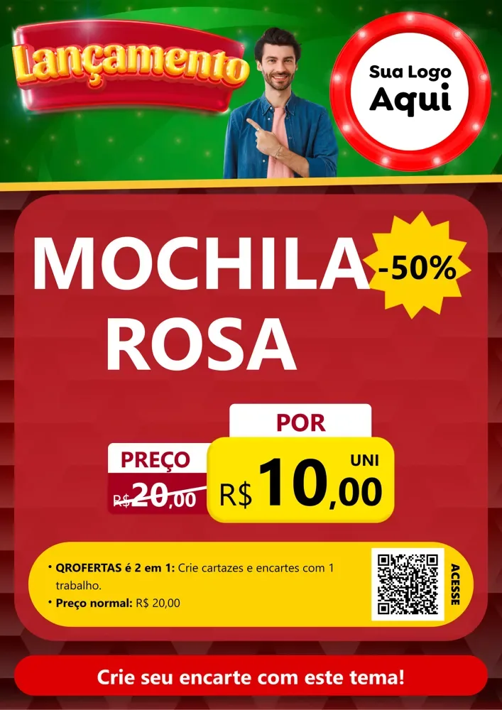 Modelo de Cartaz para Cartaz A4 Vertical com o tema Lançamento para Papelaria