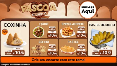 Modelo de TV para TV Horizontal com o tema Páscoa de Ofertas para Salgadaria