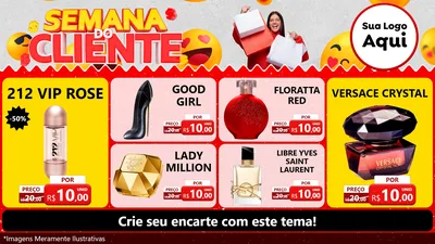 Modelo de TV para TV Horizontal com o tema Semana do Cliente para Perfumes