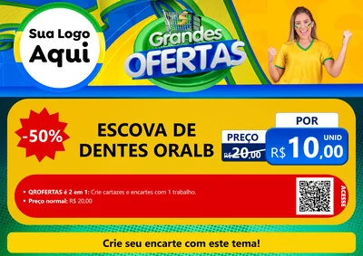 Modelo de Cartaz para Cartaz A4 Horizontal com o tema Grandes Ofertas para Higiene Pessoal