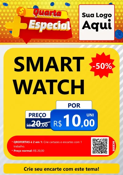 Modelo de Cartaz para Cartaz A4 Vertical com o tema Quarta Mais Especial para Informática