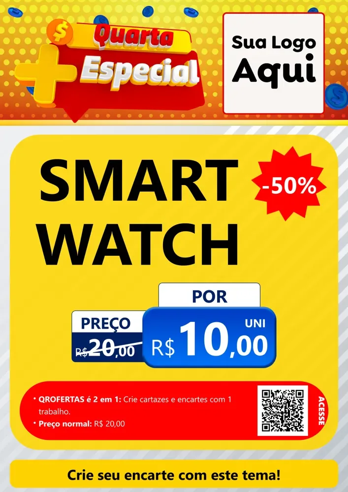 Modelo de Cartaz para Cartaz A4 Vertical com o tema Quarta Mais Especial para Informática