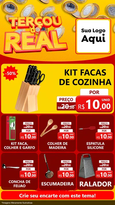 Modelo de Rede Social para Stories com o tema Terçou do Real para Utilidades Domésticas