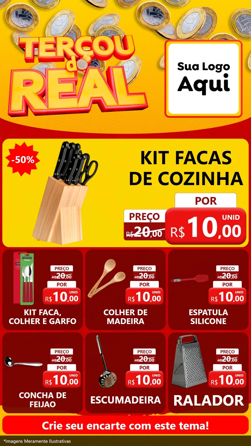 Modelo de Rede Social para Stories com o tema Terçou do Real para Utilidades Domésticas