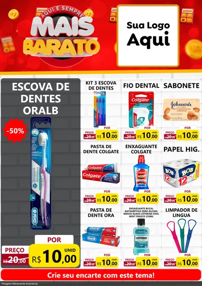 Modelo de Encarte para Encarte A4 Vertical com o tema Mais Barato para Higiene Pessoal