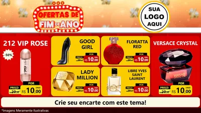 Modelo de TV para TV Horizontal com o tema Ofertas de Fim de Ano para Perfumes