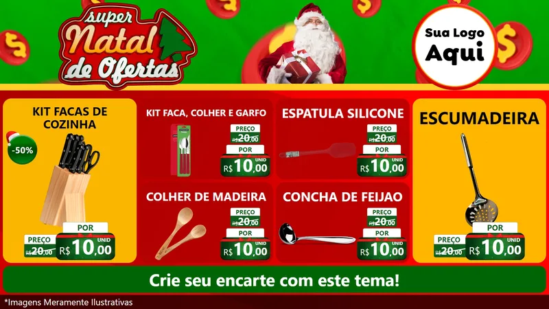 Modelo de TV para TV Horizontal com o tema Super Natal de Ofertas para Utilidades Domésticas