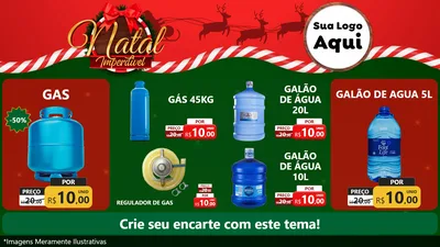 Modelo de TV para TV Horizontal com o tema Natal Imperdível para Água e gás
