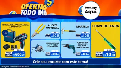 Modelo de TV para TV Horizontal com o tema Ofertas Todo Dia para Maquinas e Ferramentas