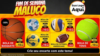 Modelo de TV para TV Horizontal com o tema Final de Semana Maluco para Artigos Esportivos