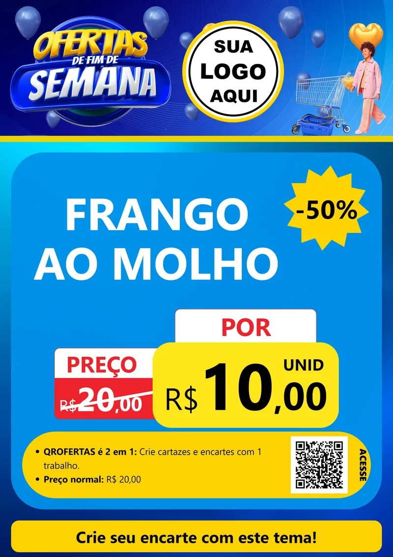 Modelo de Cartaz para Cartaz A4 Vertical com o tema Ofertas de Fim de Semana para Restaurante