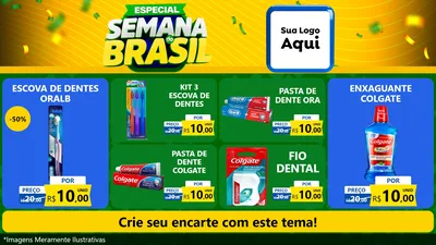 Modelo de TV para TV Horizontal com o tema Especial Semana do Brasil para Higiene Pessoal